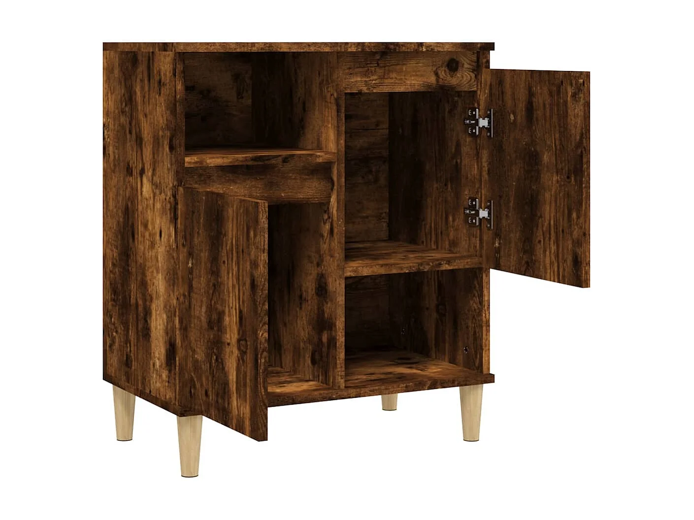 Credenza in rovere affumicato 60x35x70 cm in legno ingegnerizzato