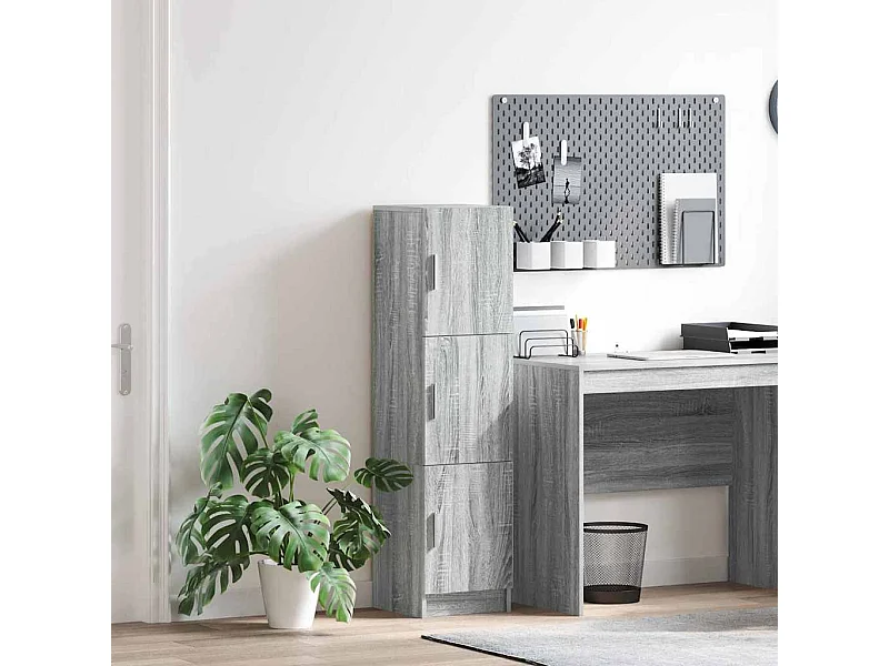 Meuble de Rangement Sonoma gris 31,5 x 32 x 124 cm