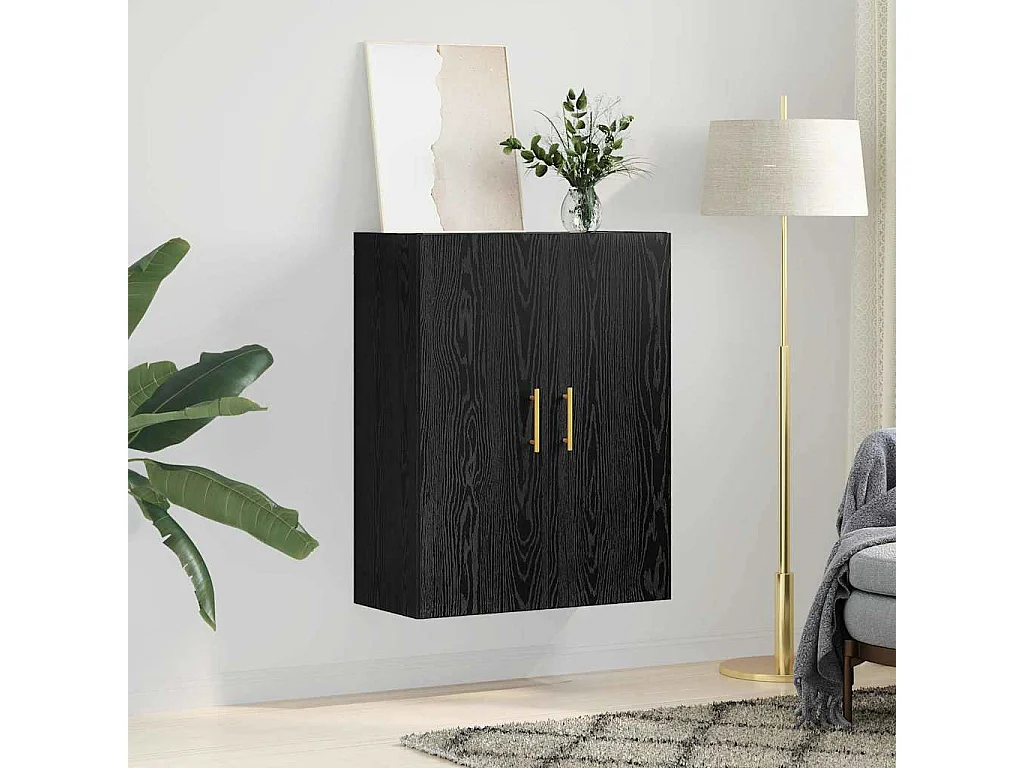Pensile nero 69,5 x 34 x 90 cm Legno ingegnerizzato