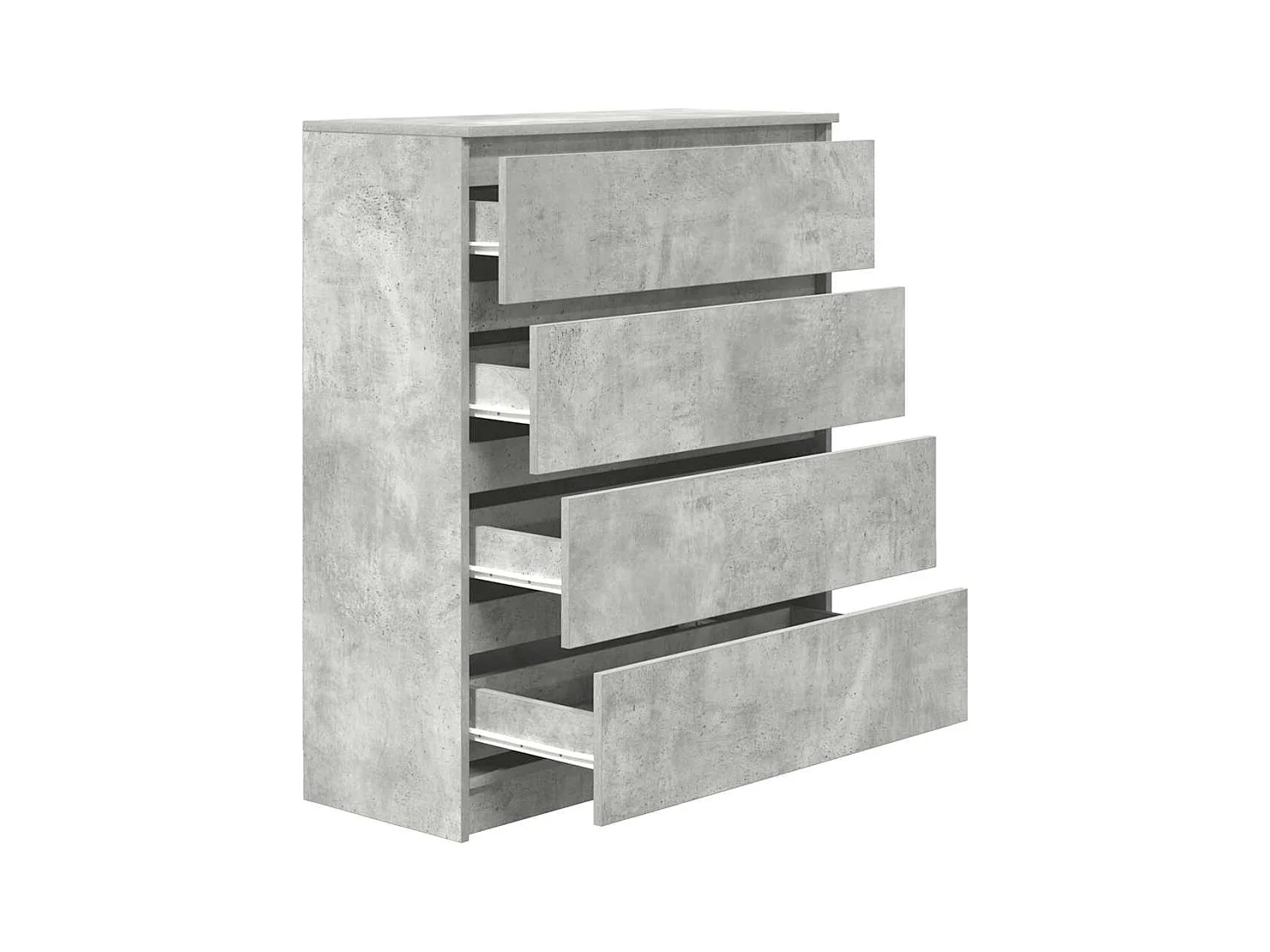Credenza grigio cemento 80x35x99 cm in legno ingegnerizzato