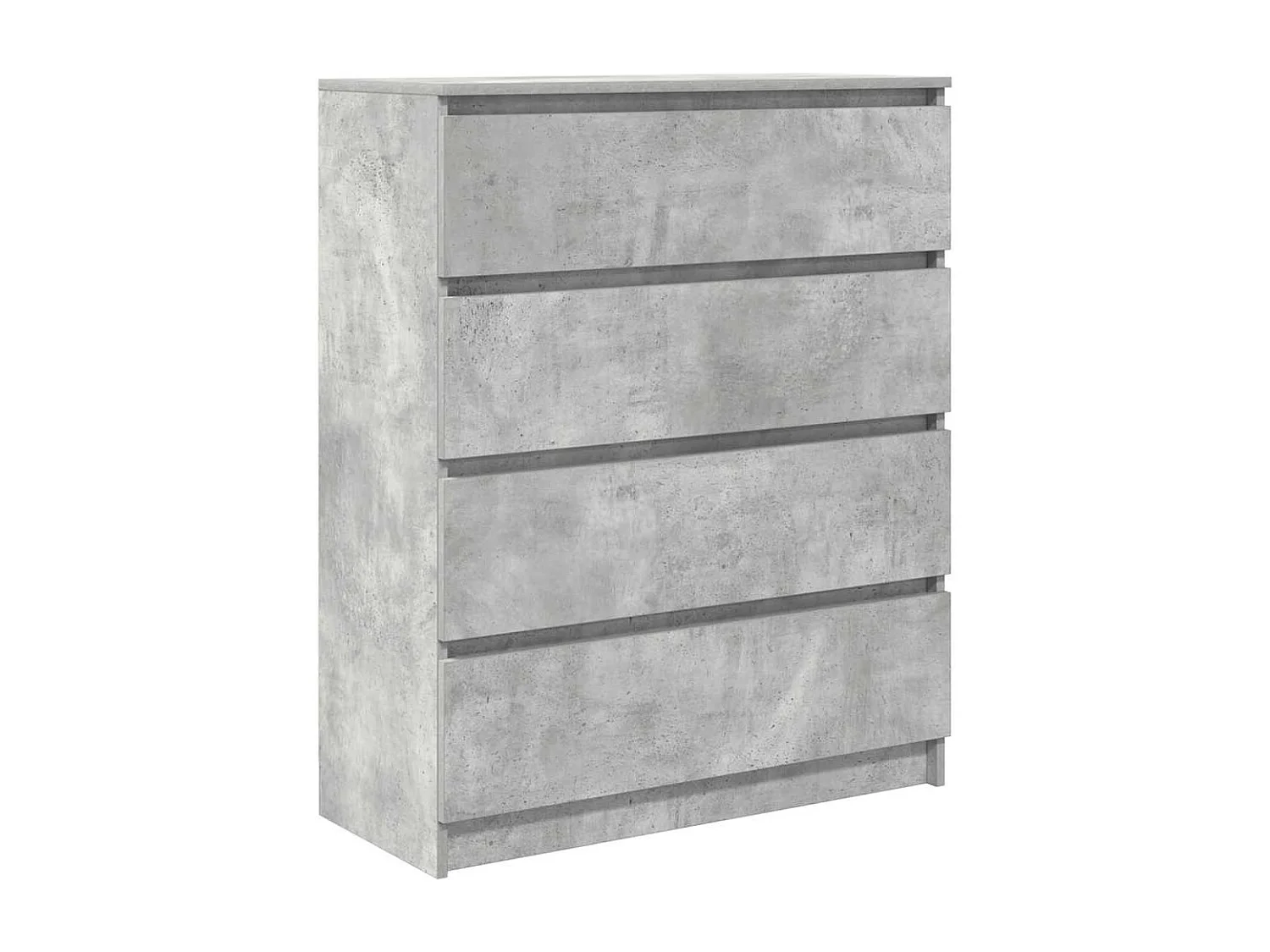 Buffet gris béton 80x35x99 cm bois d'ingénierie