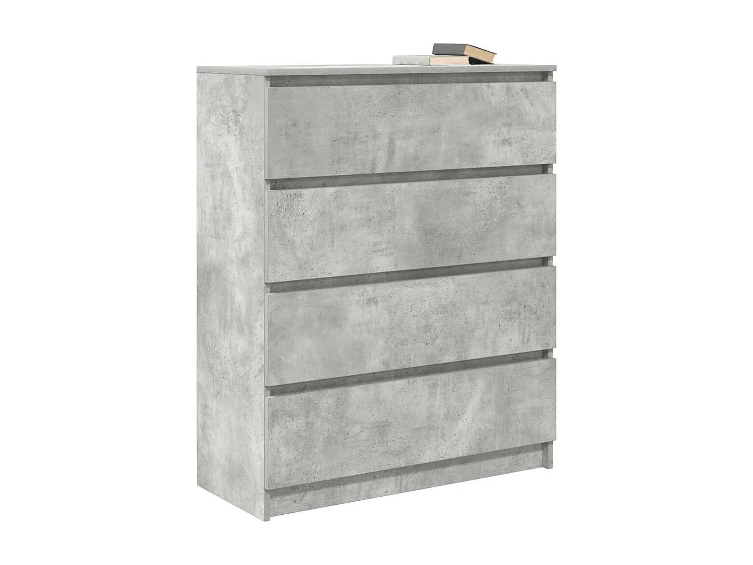 Buffet gris béton 80x35x99 cm bois d'ingénierie