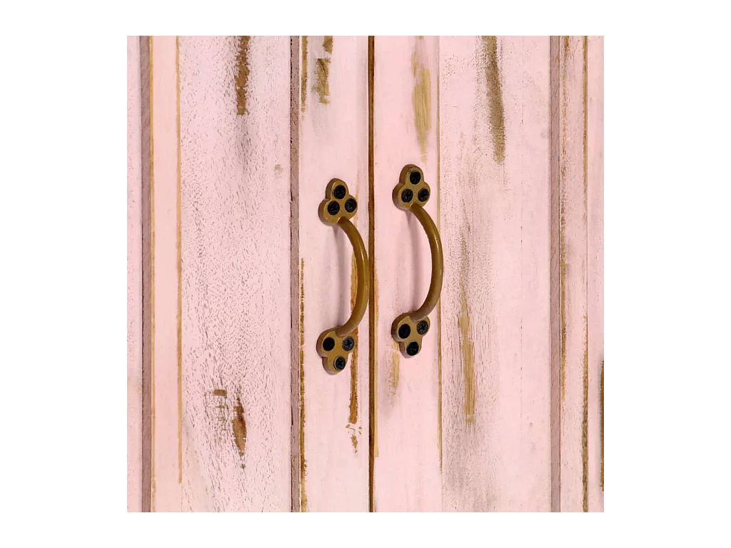 Aparador Rosa Claro 110x35x70 cm Madera Maciza de Mango