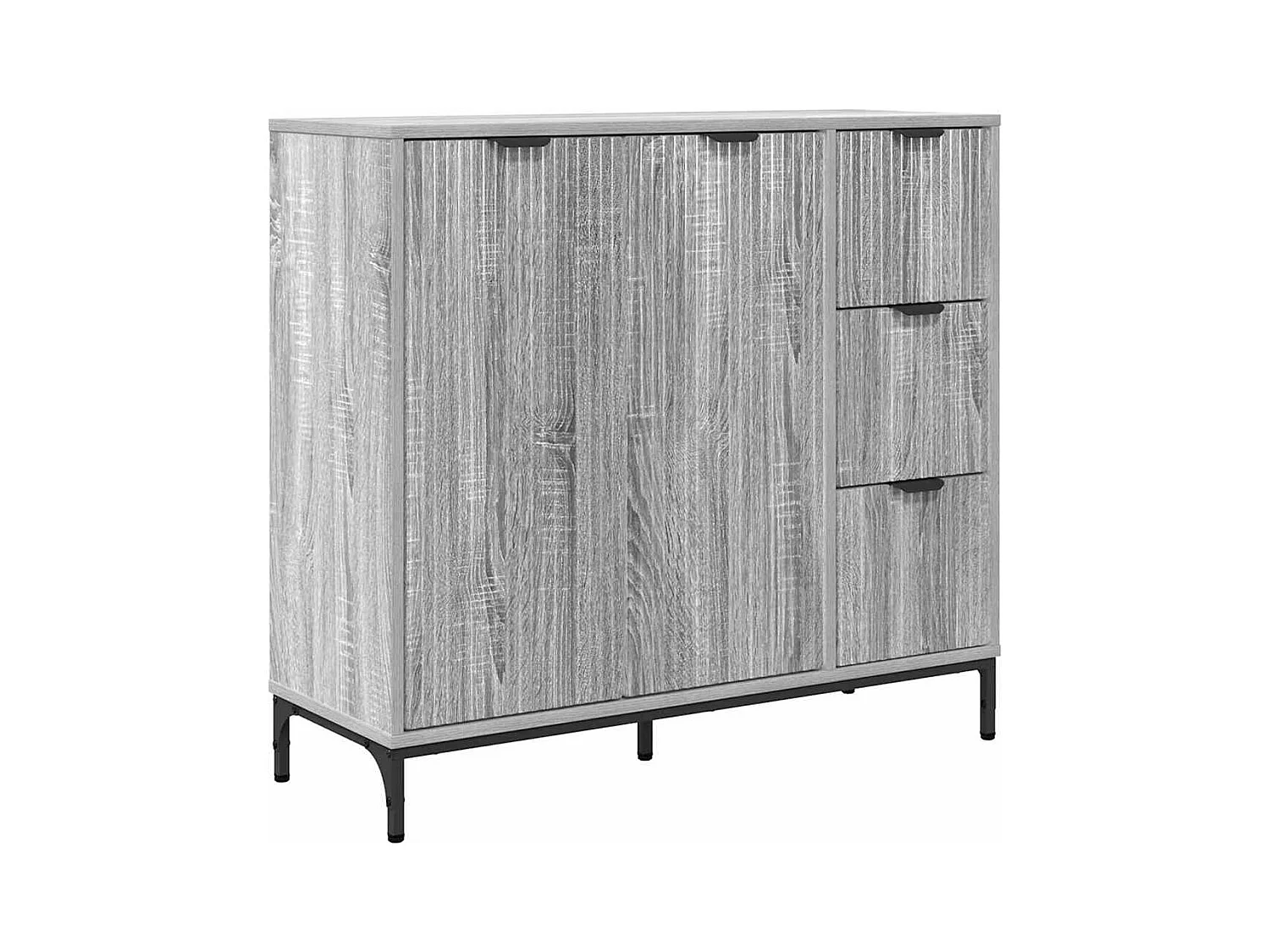 Sideboard Sonoma Grau 89,5 x 33 x 82 cm Holzwerkstoff