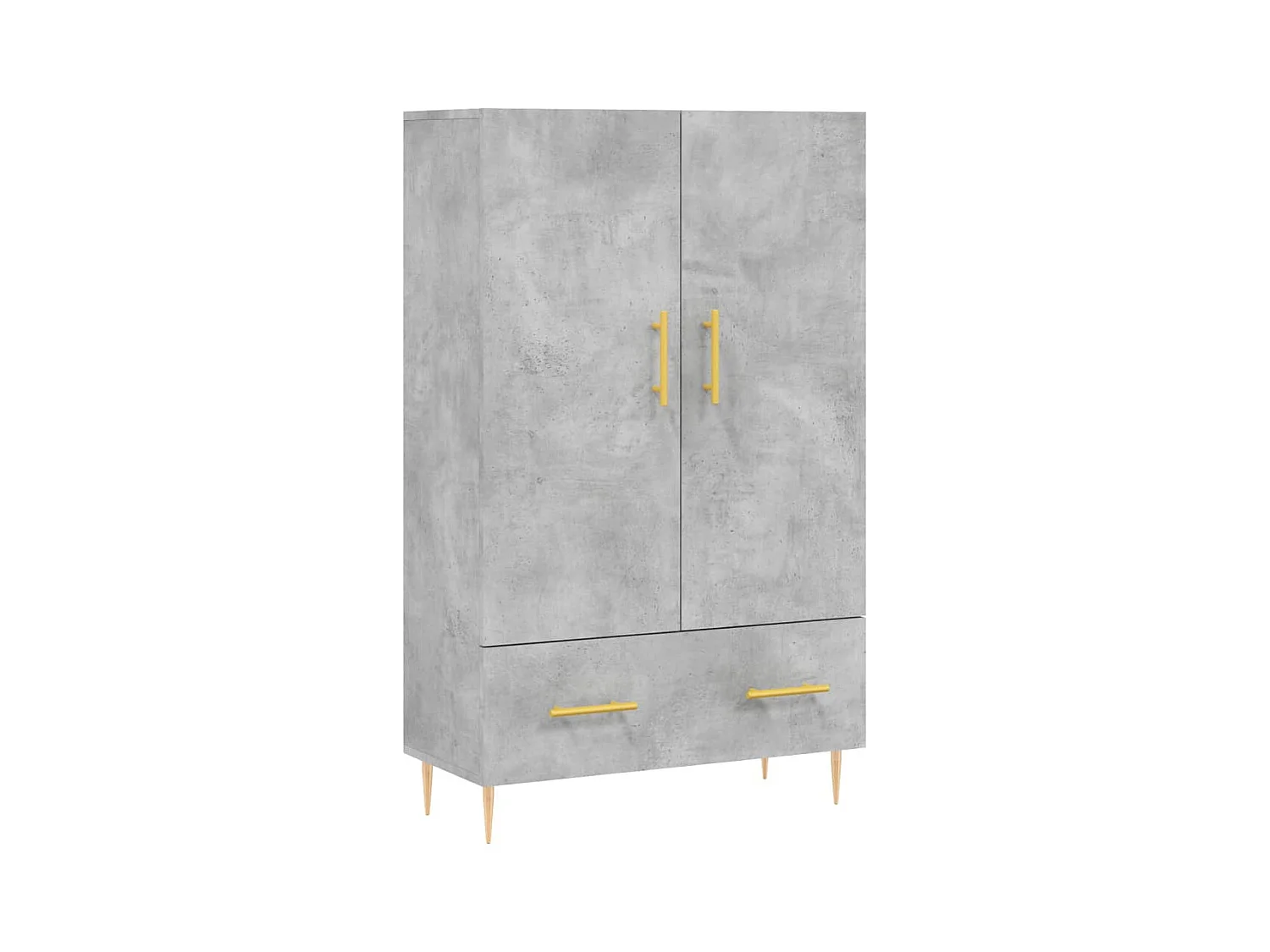 Buffet haut gris béton 69,5x31x115 cm bois d'ingénierie