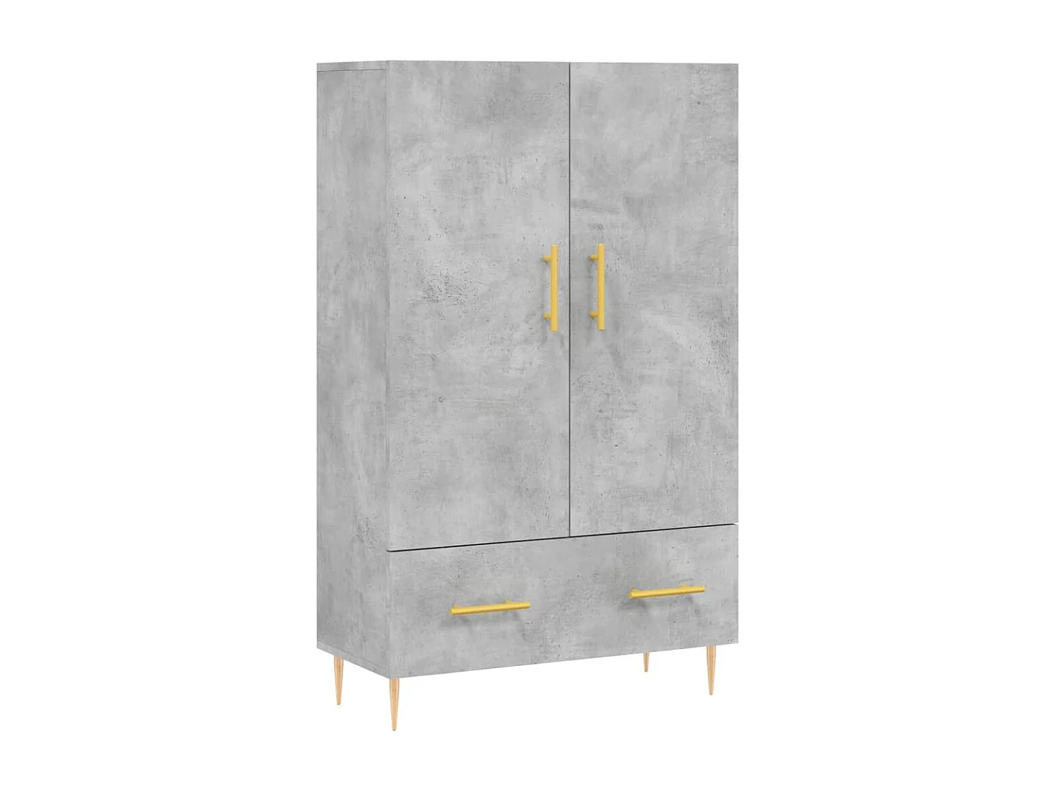 Credenza alta grigio cemento 69,5x31x115 cm in legno ingegnerizzato