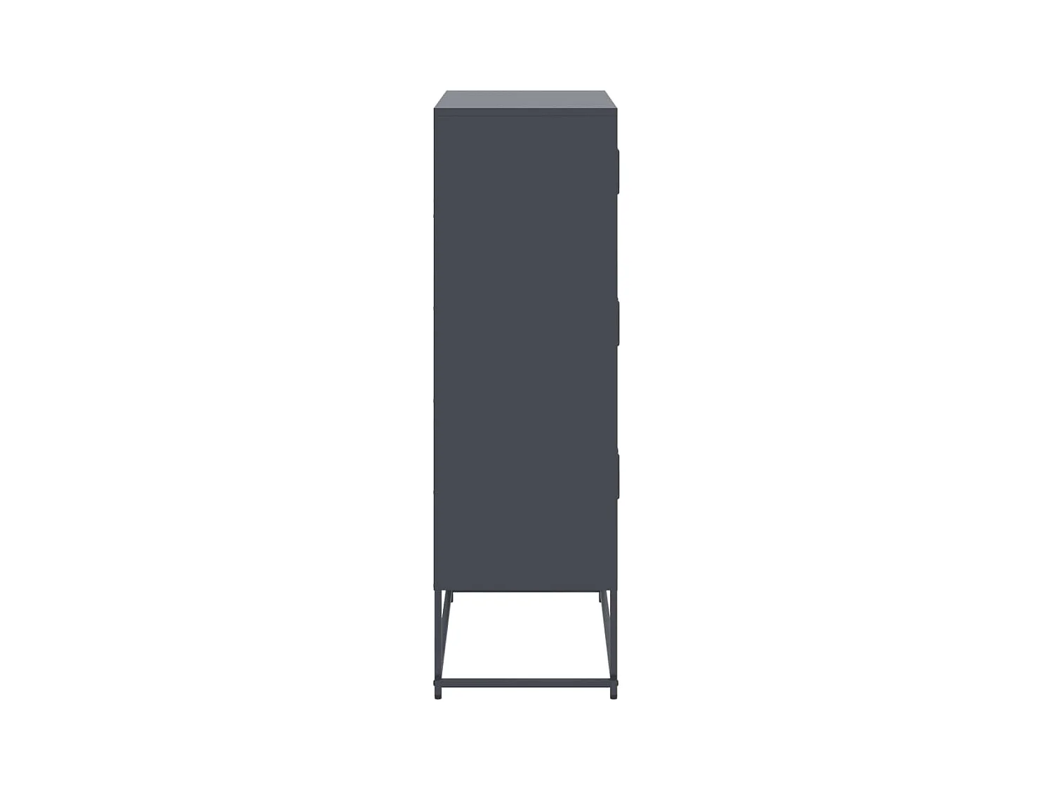 Antraciet dressoir 68,5x38,5x123,5 cm staal