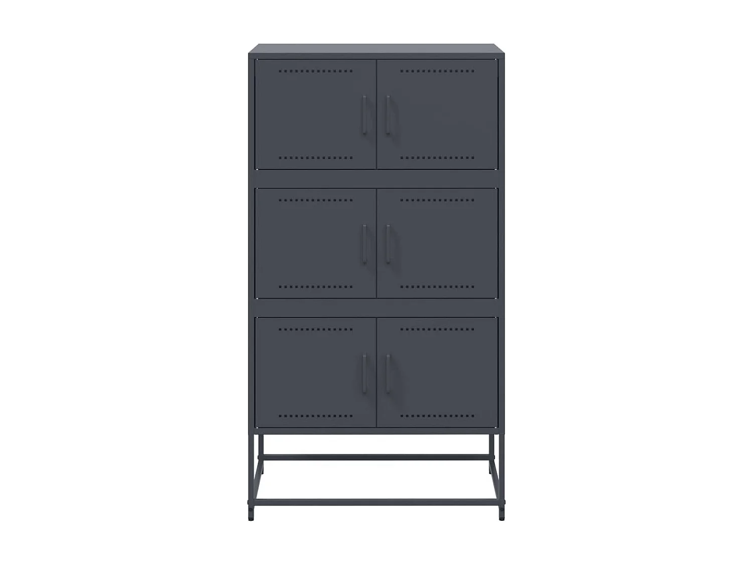 Buffet anthracite 68,5x38,5x123,5 cm acier