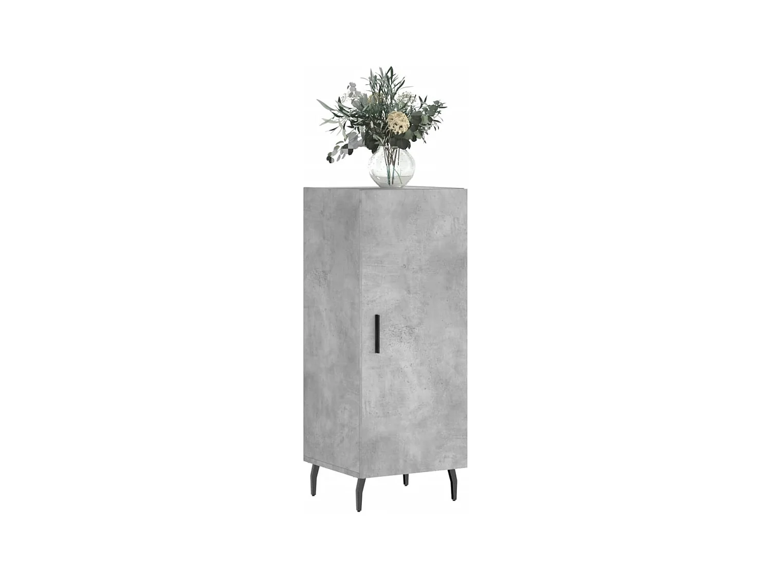 Buffet Gris béton 34,5x34x90 cm Bois d'ingénierie
