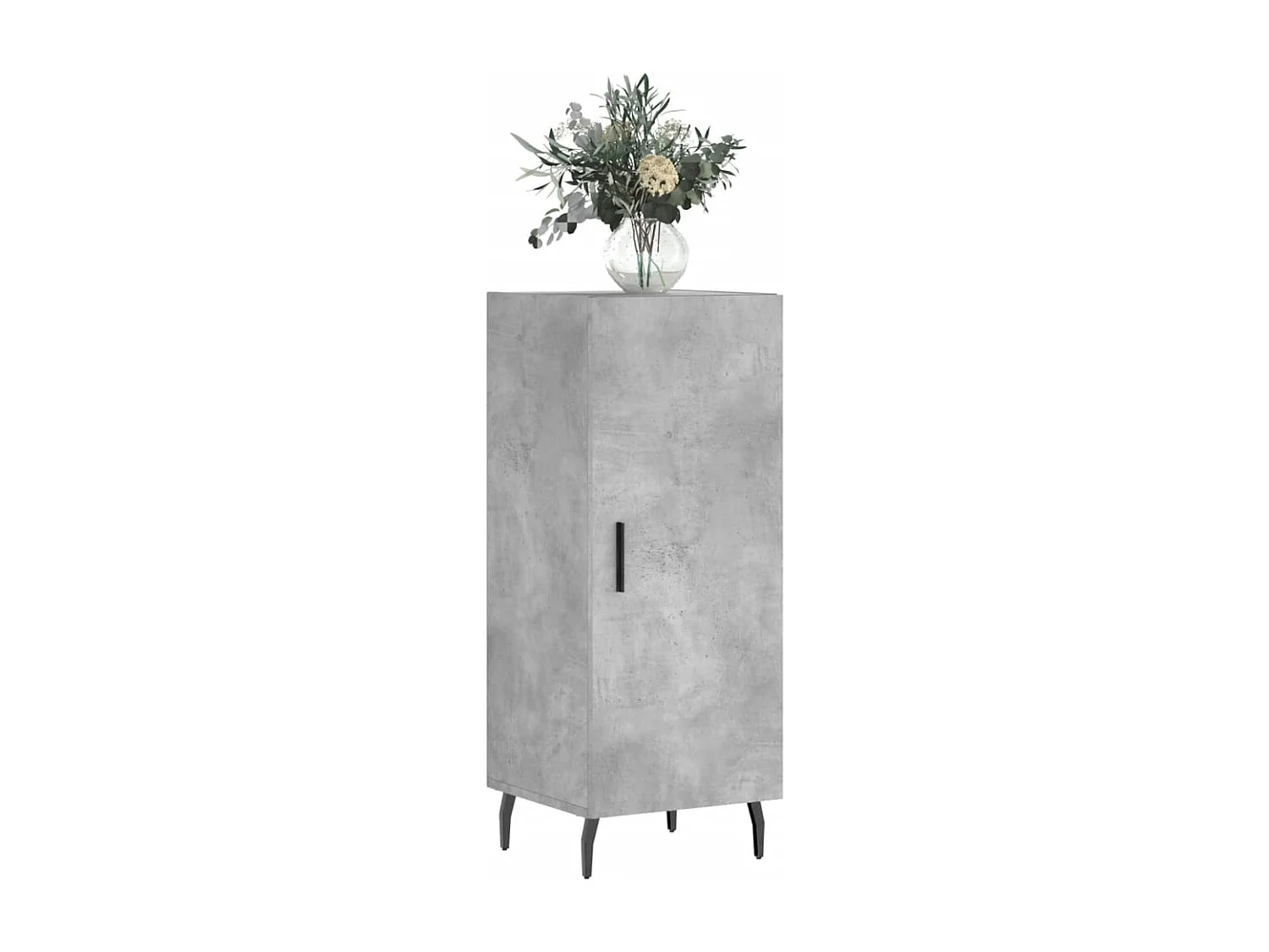 Credenza grigio cemento 34,5x34x90 cm in legno ingegnerizzato
