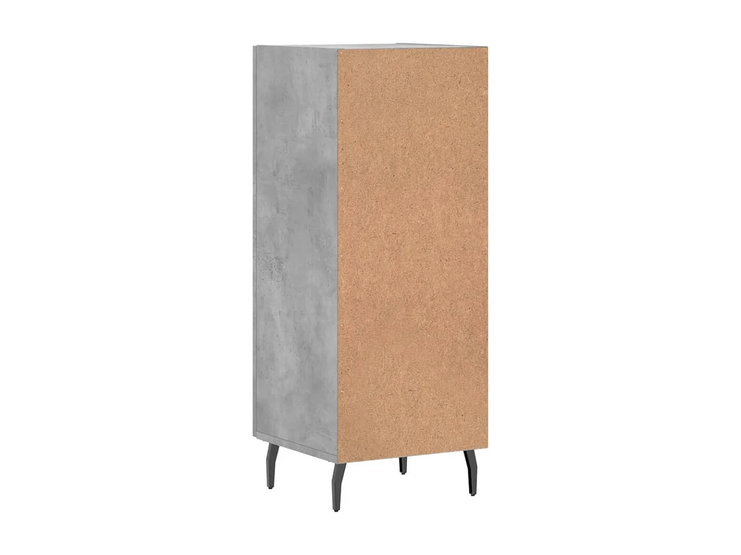 Credenza grigio cemento 34,5x34x90 cm in legno ingegnerizzato