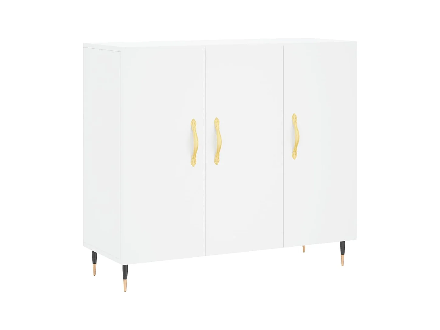 Buffet blanc 90x34x80 cm bois d'ingénierie