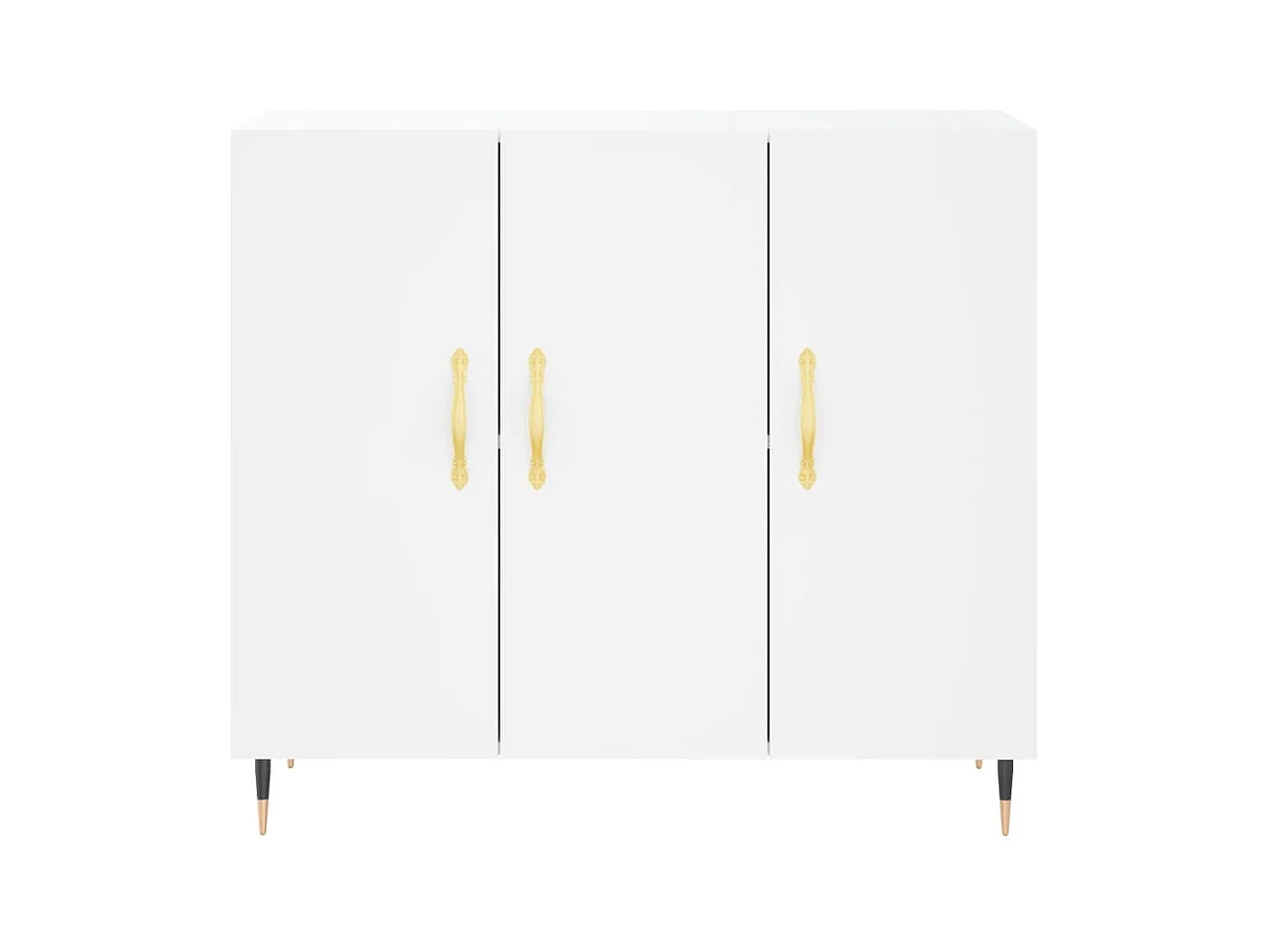 Buffet blanc 90x34x80 cm bois d'ingénierie