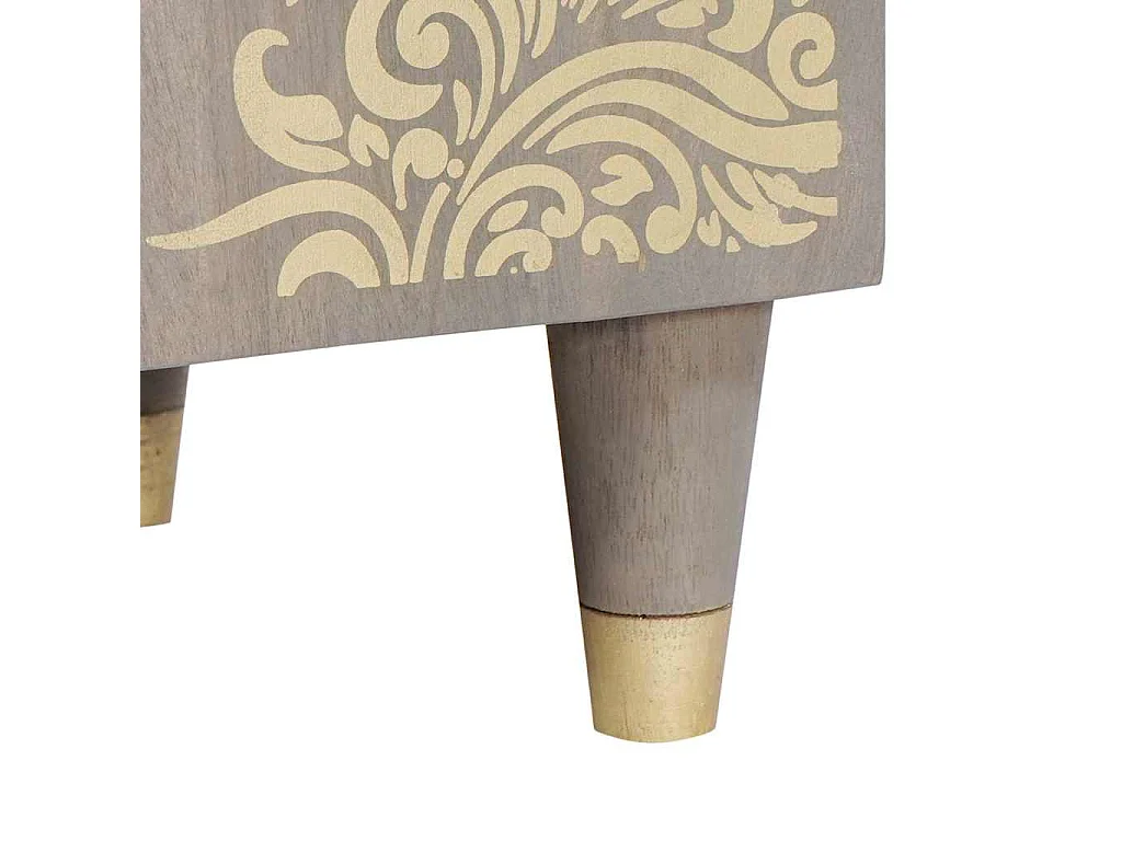 Buffet Gris 38 x 33.5 x 160 cm Bois de manguier massif