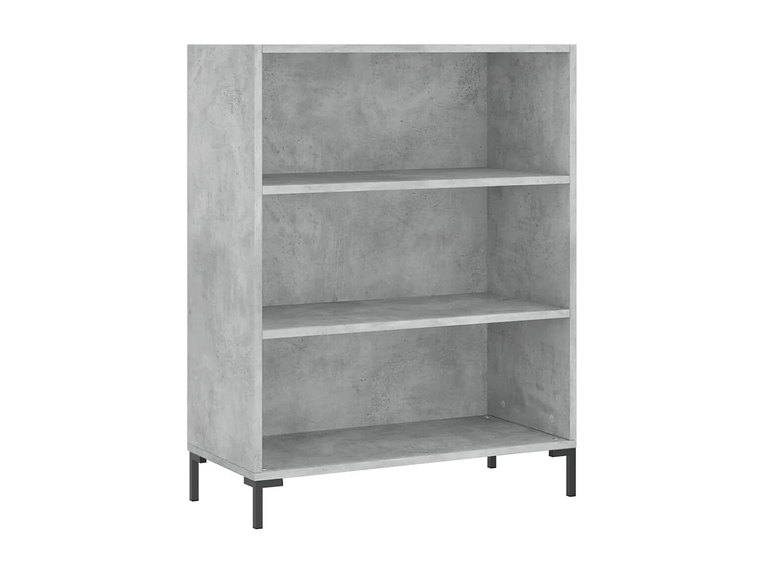 Buffet gris béton 69,5x32,5x180 cm bois d'ingénierie