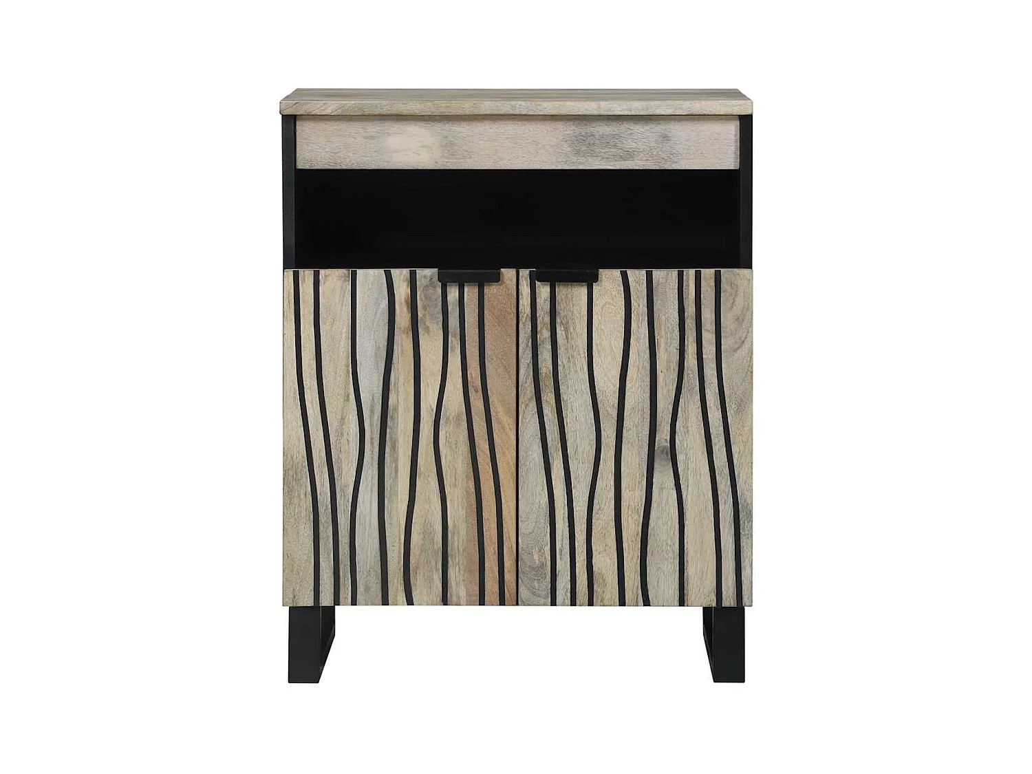 Meubles et étagères de rangement pour médias Blanc et Noir