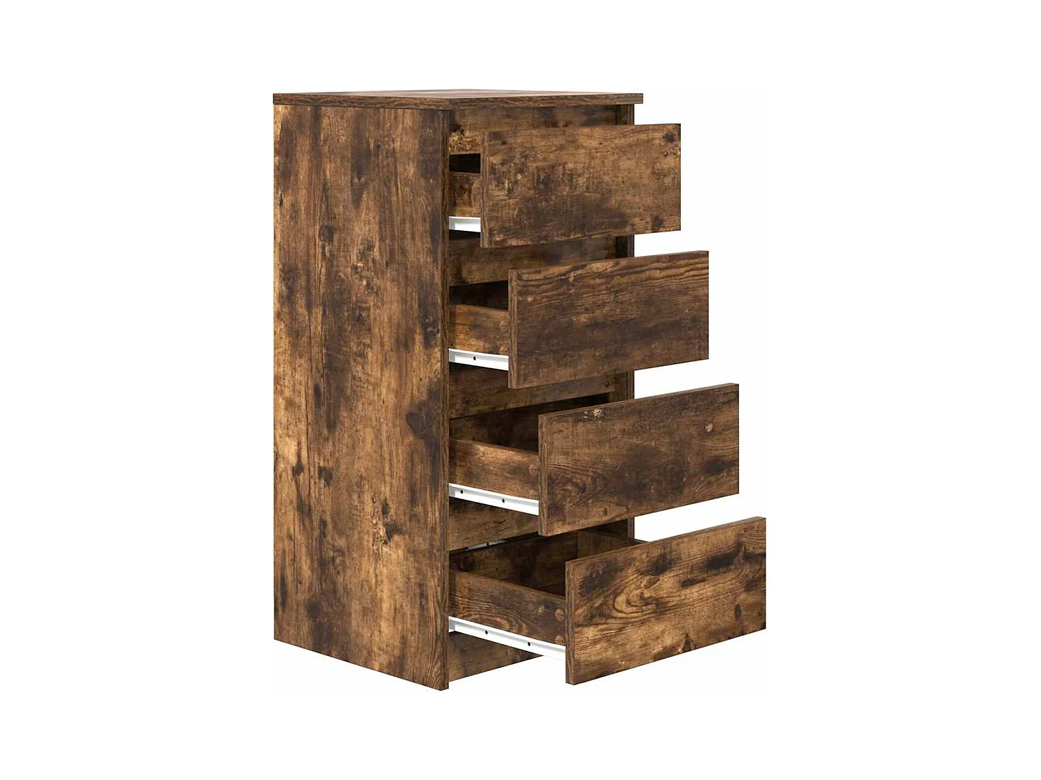 Gerookt eikenhouten dressoir 37,5x35x76 cm bewerkt hout