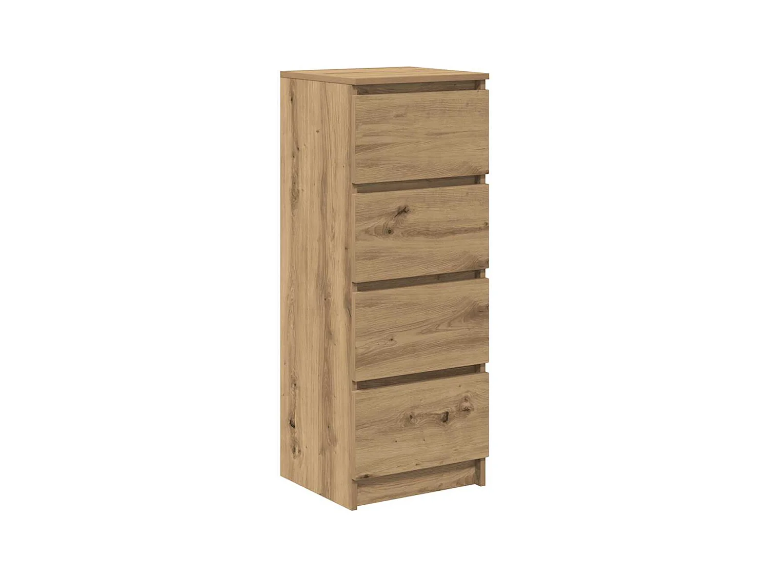 Handgemaakt eikenhouten dressoir 37,5x35x99 cm bewerkt hout