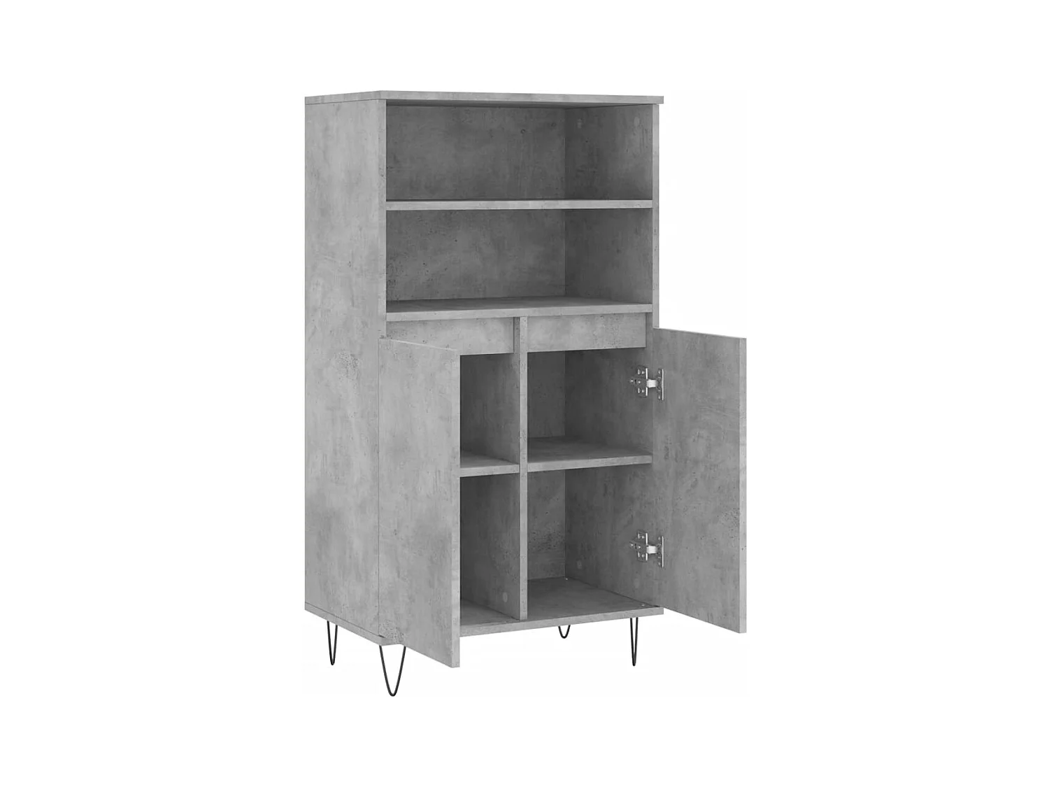 Buffet haut Gris béton 60x36x110 cm Bois d'ingénierie