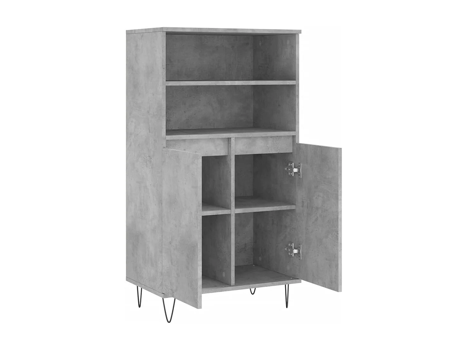 Buffet haut Gris béton 60x36x110 cm Bois d'ingénierie