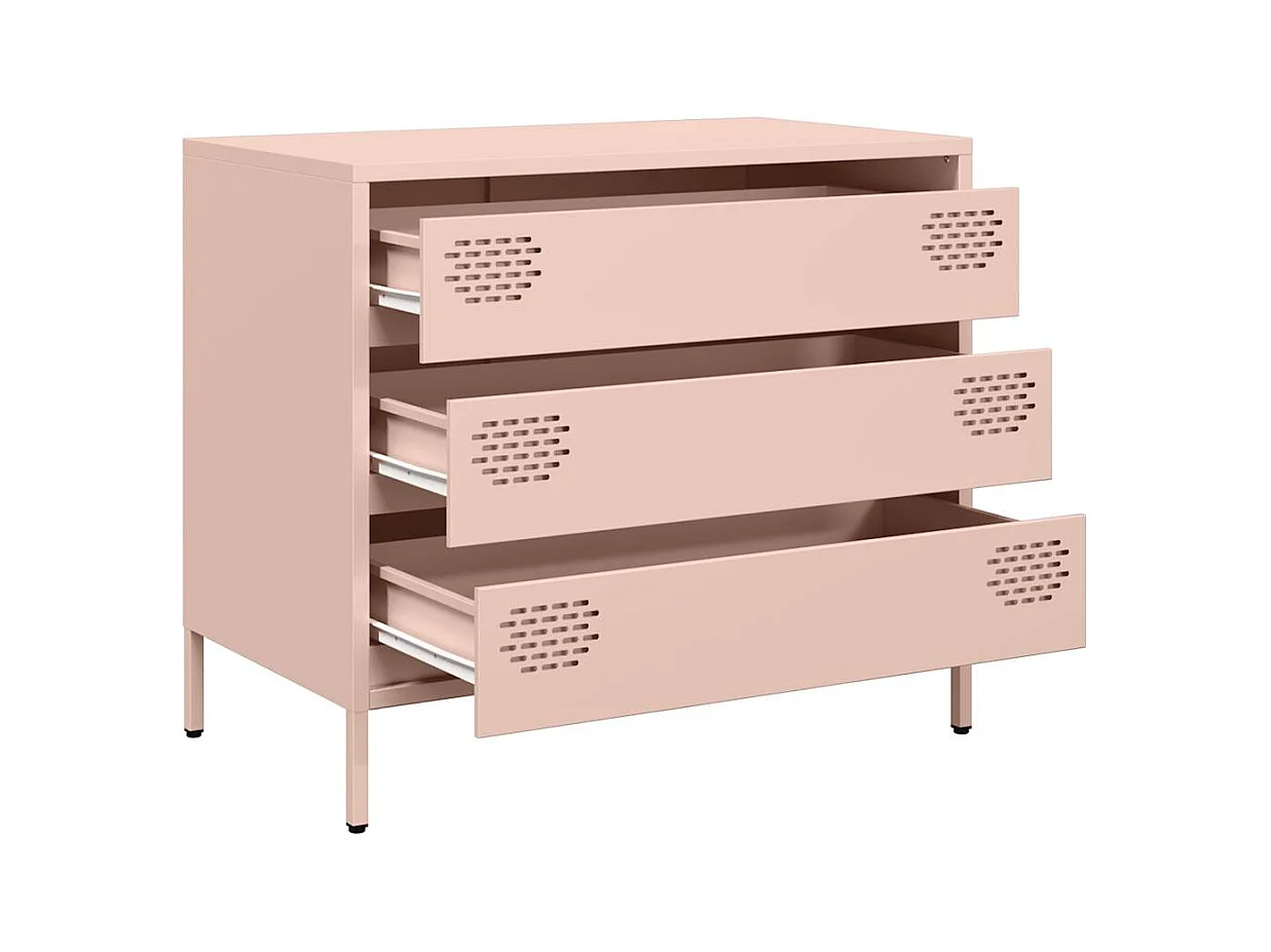 Aparador rosa 68x39x58,5 cm acero laminado en frío