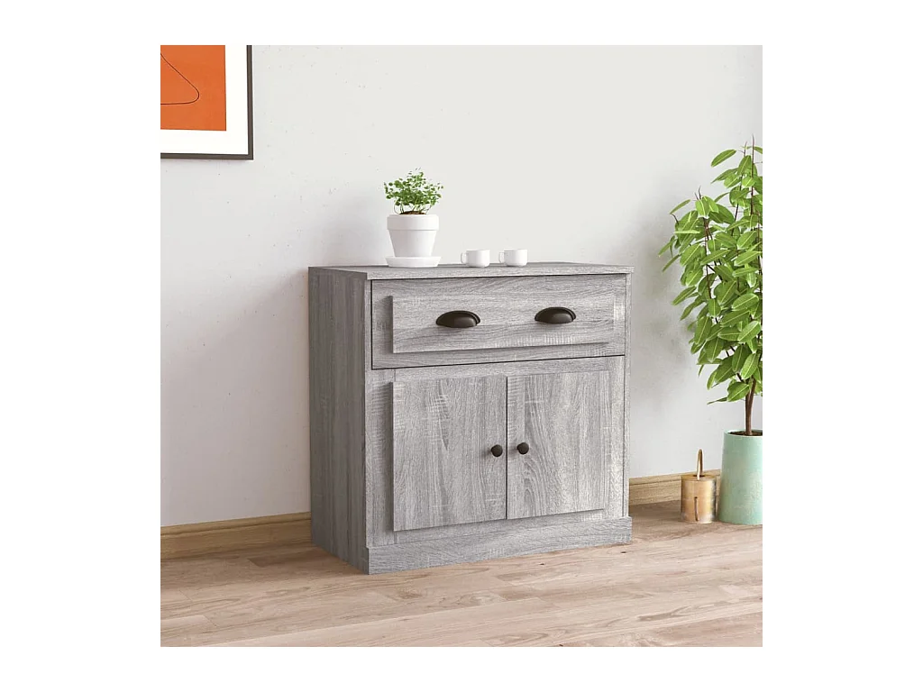 Buffet sonoma gris 70x35,5x67,5 cm bois d'ingénierie