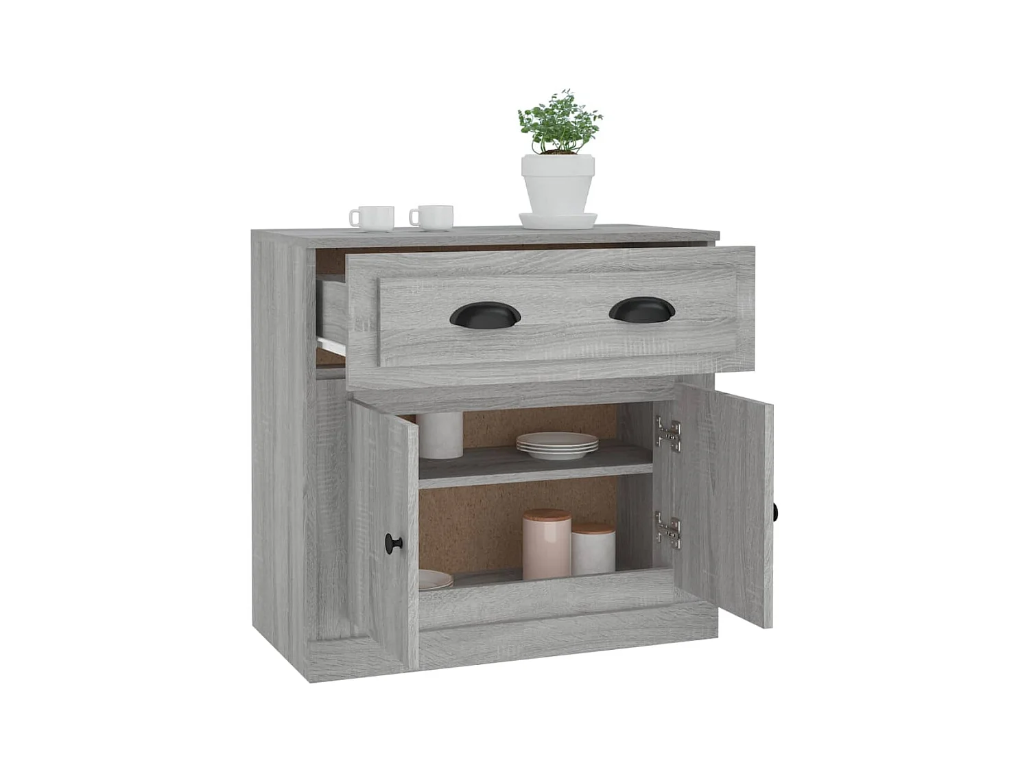 Buffet sonoma gris 70x35,5x67,5 cm bois d'ingénierie