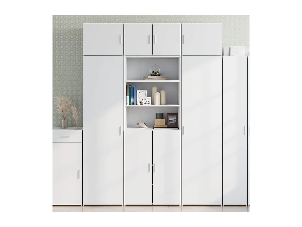 Armoire de rangement blanc 70x42,5x225 cm bois d'ingénierie