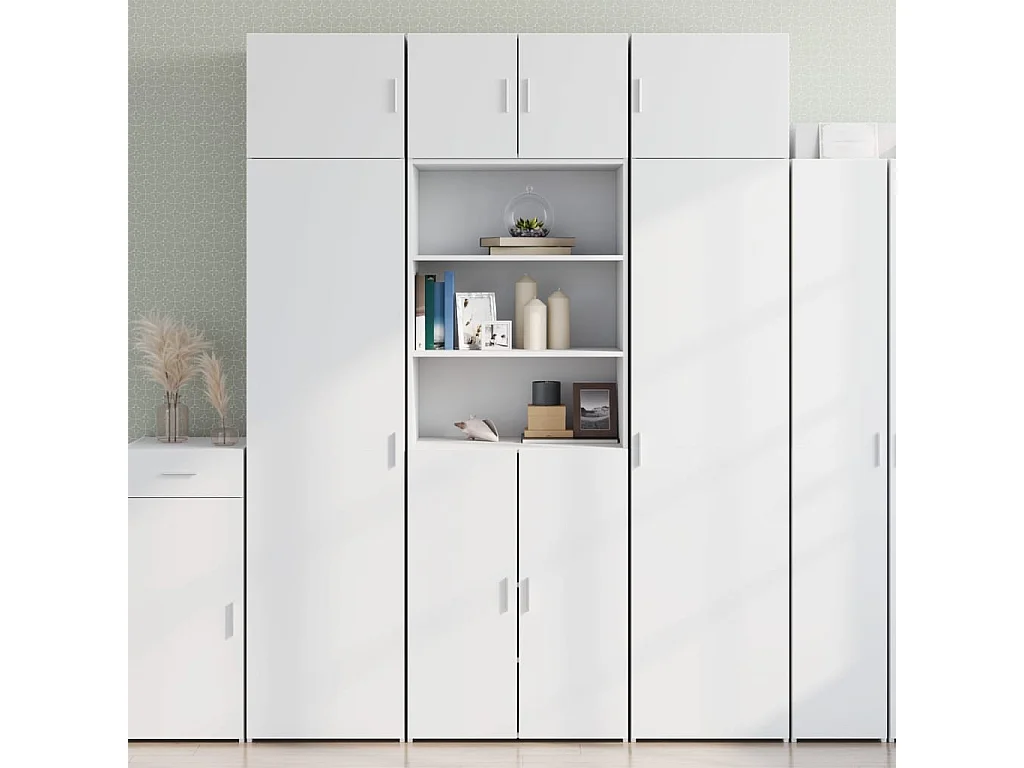 Armoire de rangement blanc 70x42,5x225 cm bois d'ingénierie