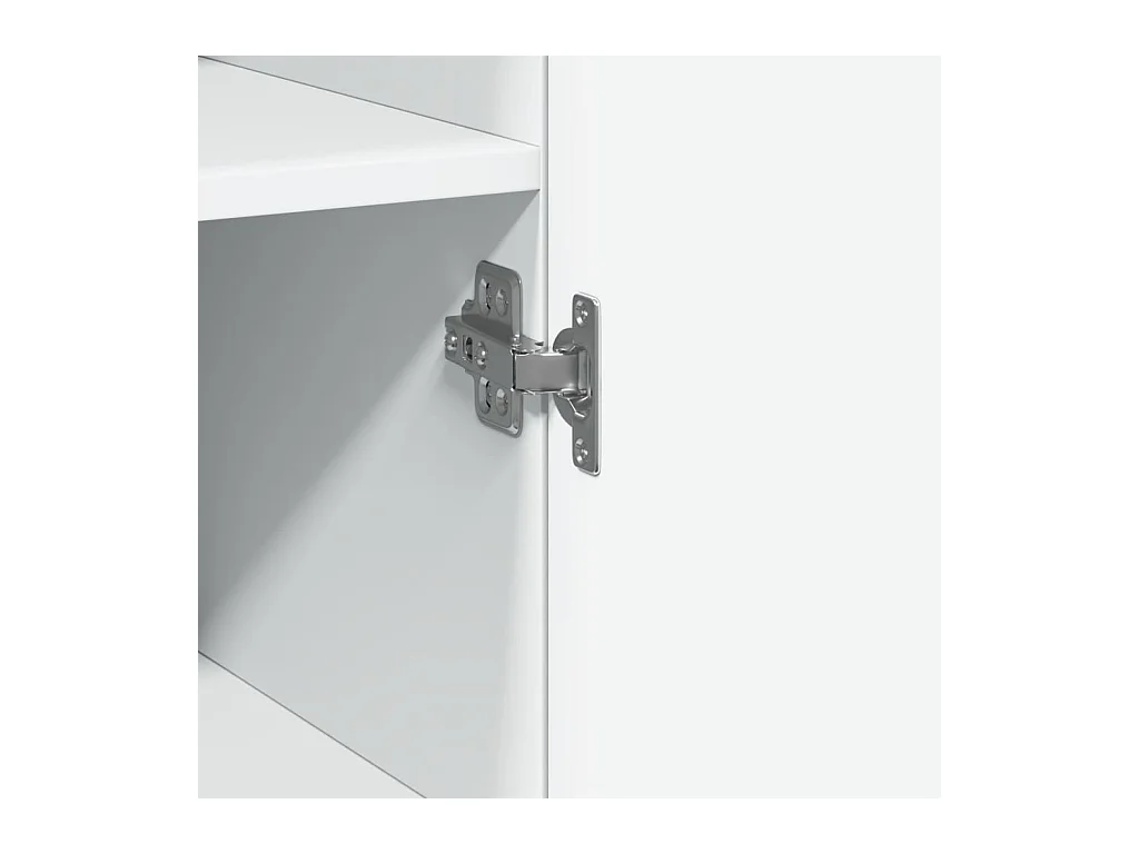 Buffet haut blanc 50x42,5x185 cm bois d'ingénierie