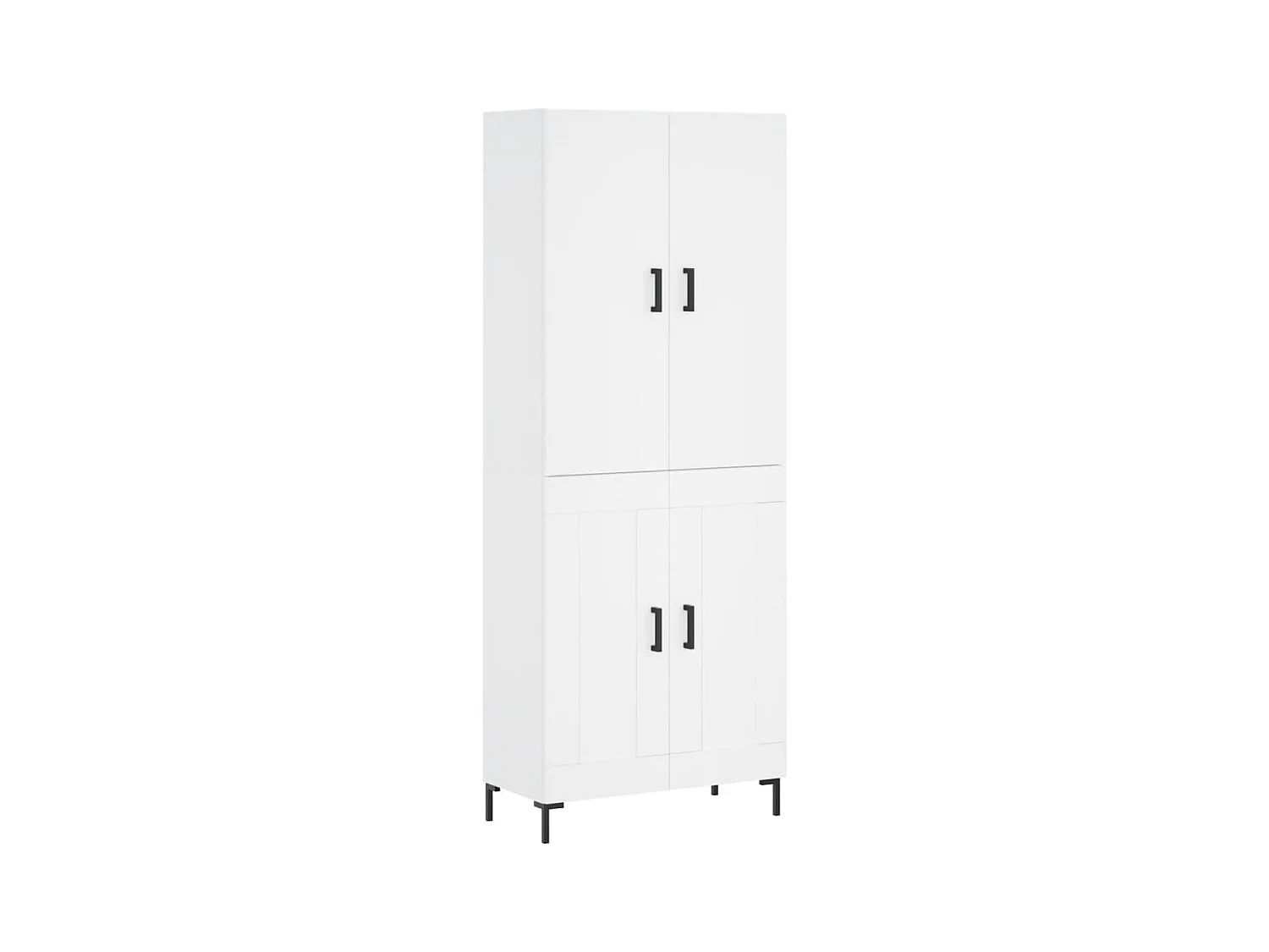 Wit hoog dressoir 69,5x34x180 cm Technisch hout