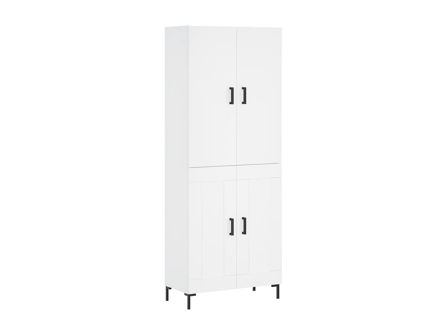 Credenza alta bianca 69,5x34x180 cm Legno ingegnerizzato