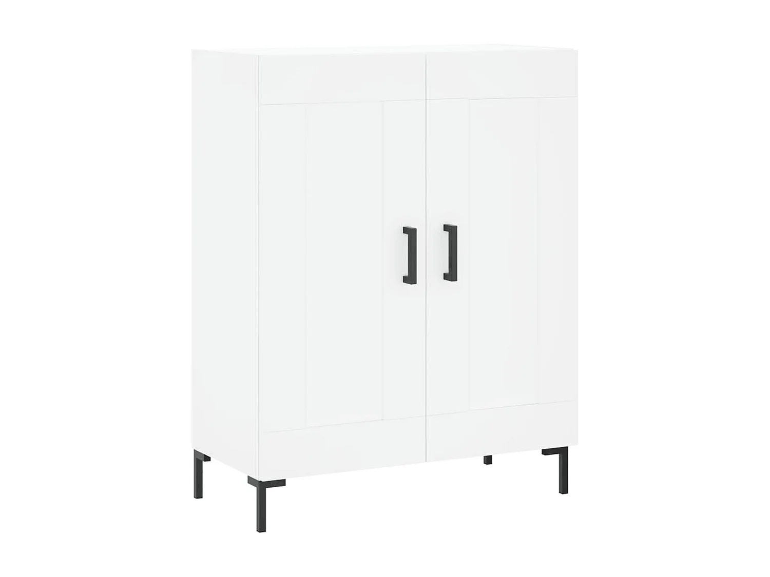 Credenza alta bianca 69,5x34x180 cm Legno ingegnerizzato