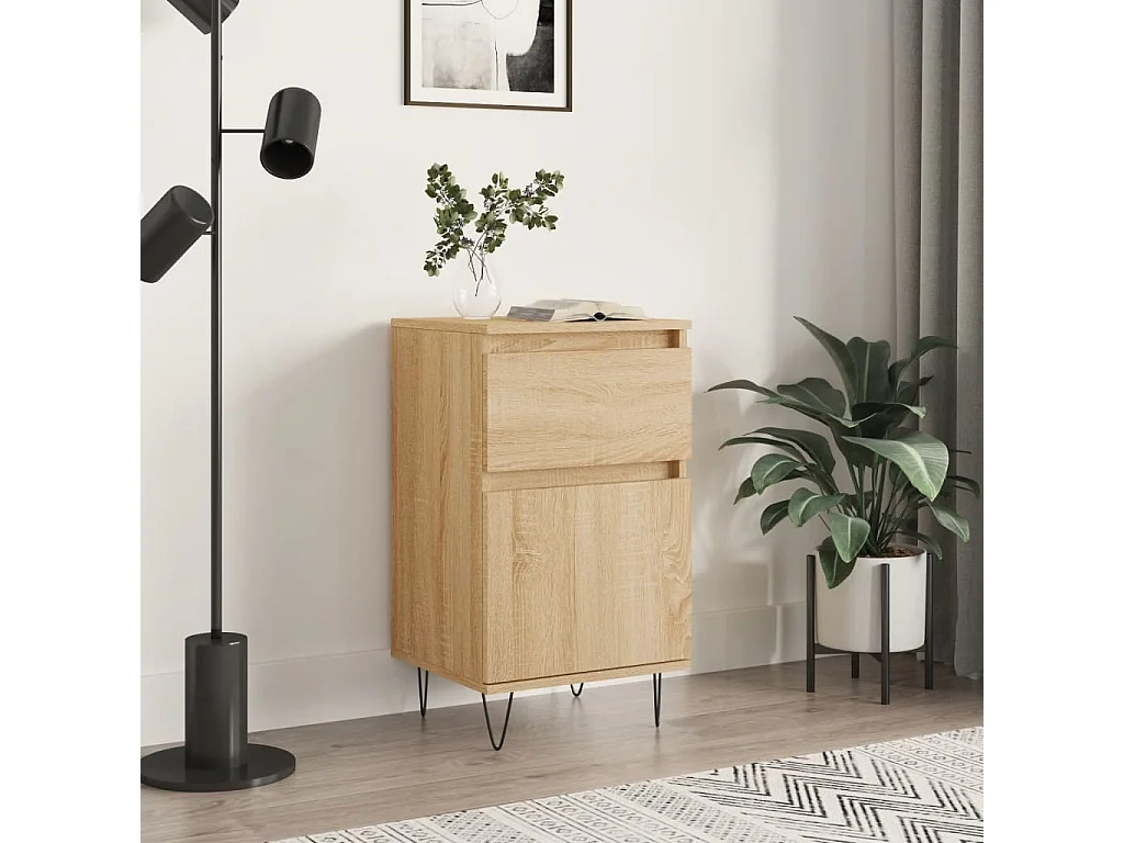 Buffet chêne sonoma 40x35x70 cm bois d'ingénierie