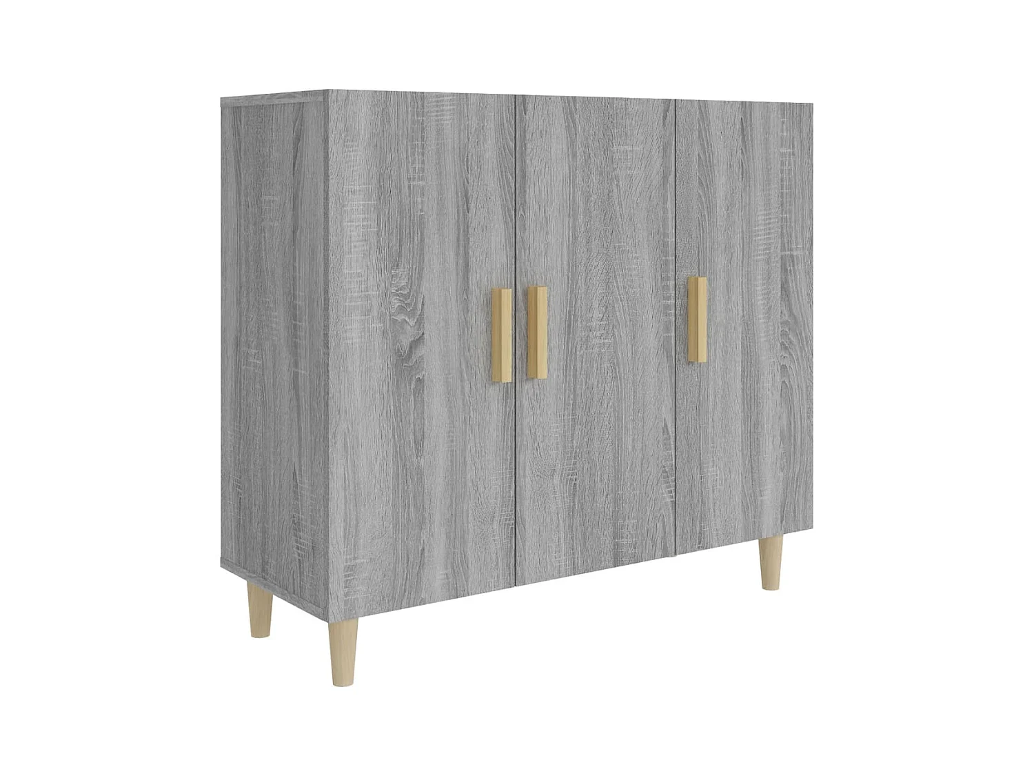 Credenza Sonoma grigia 90x34x80 cm in legno ingegnerizzato