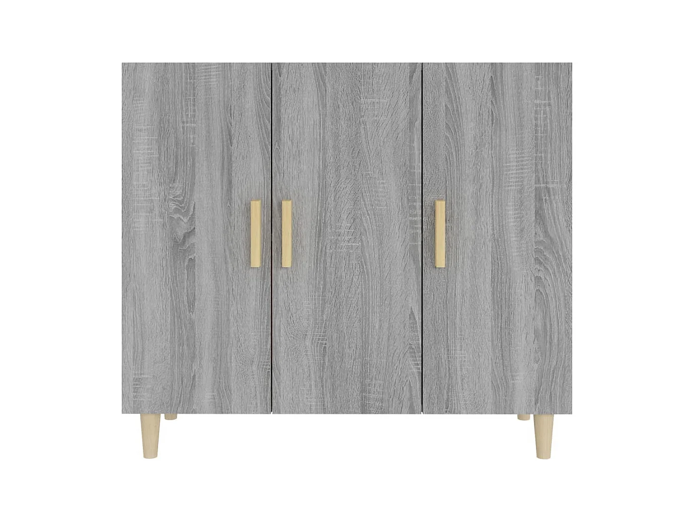 Credenza Sonoma grigia 90x34x80 cm in legno ingegnerizzato
