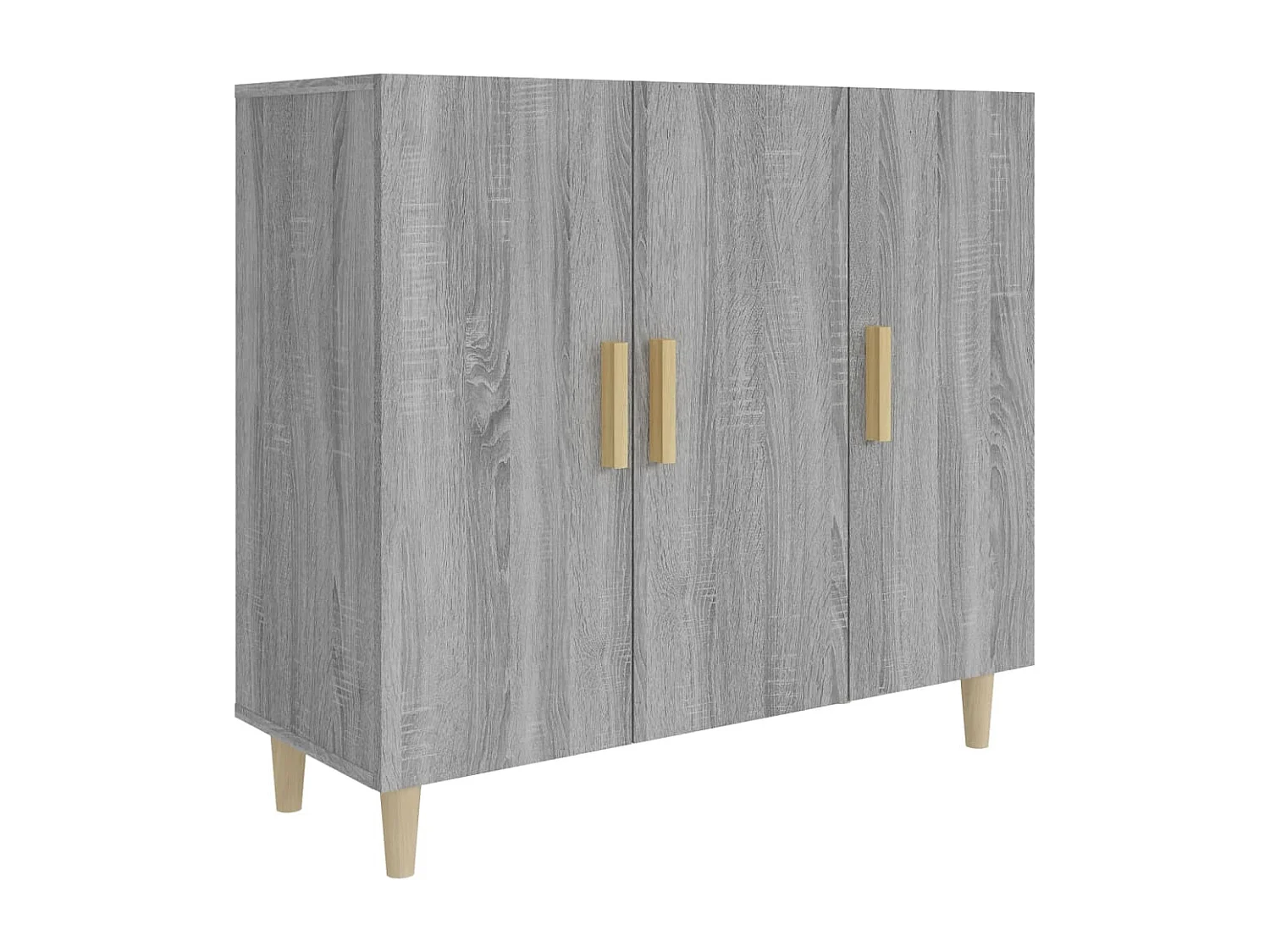 Buffet sonoma gris 90x34x80 cm bois d'ingénierie