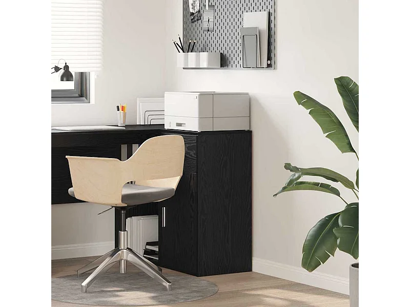 Credenza in rovere nero 38 x 34,5 x 75 cm in legno ingegnerizzato