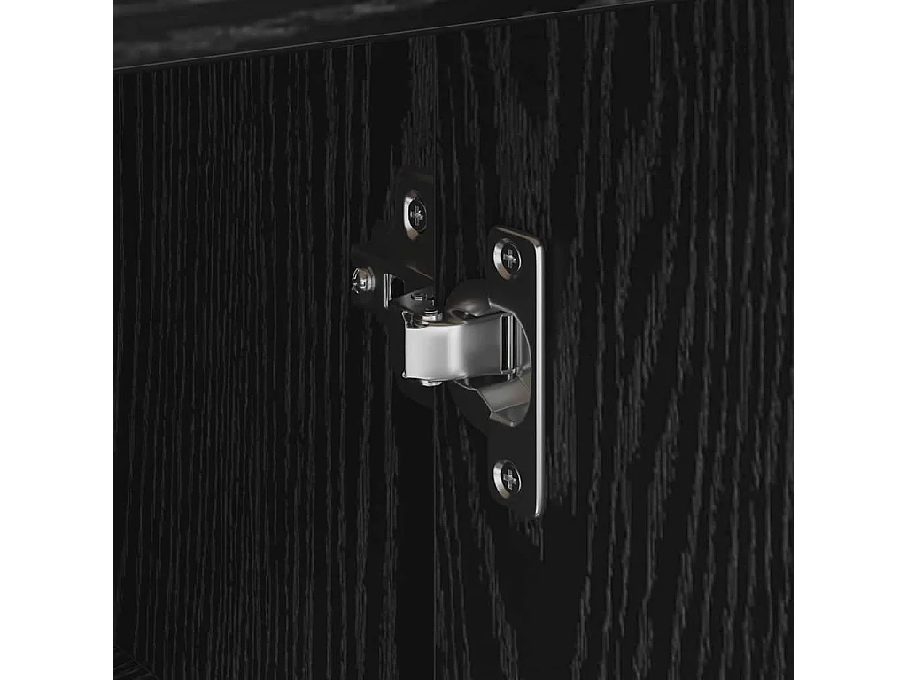 Aparador de roble negro 38 x 34,5 x 75 cm Madera de ingeniería