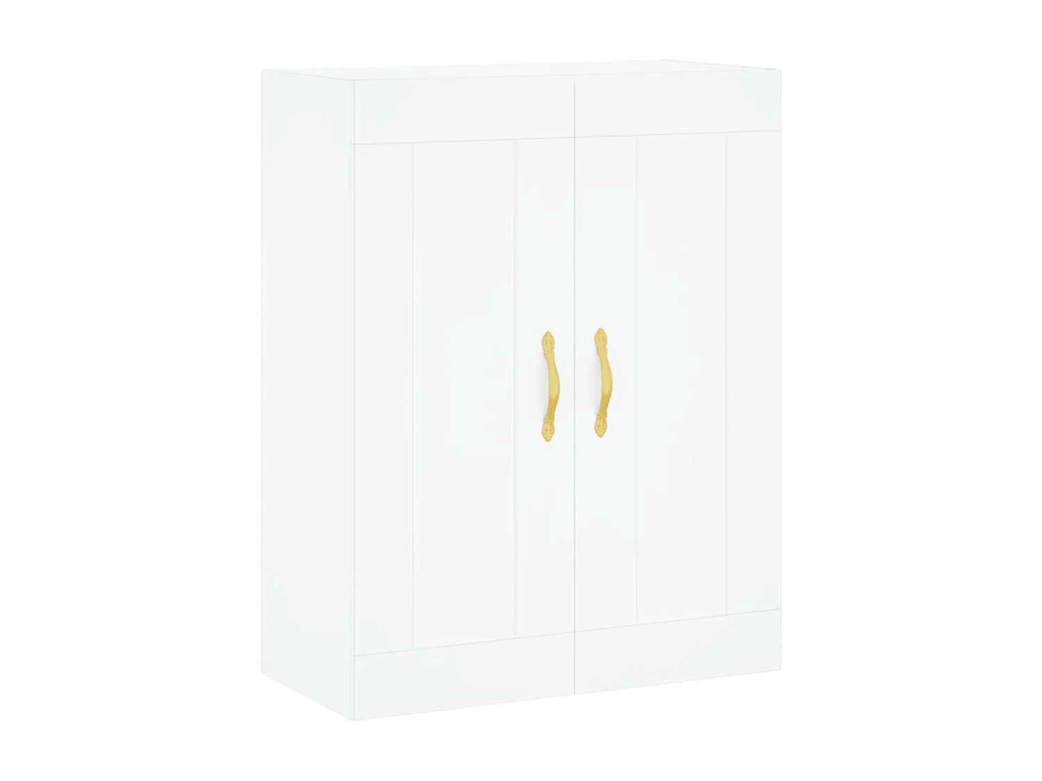 Credenza alta bianca 69,5x34x180 cm Legno ingegnerizzato