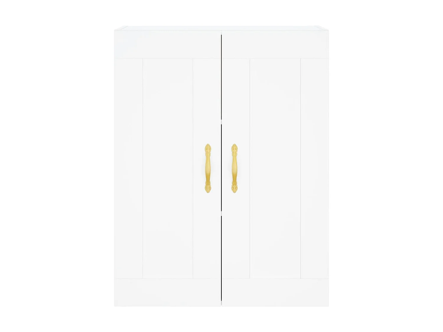 Credenza alta bianca 69,5x34x180 cm Legno ingegnerizzato