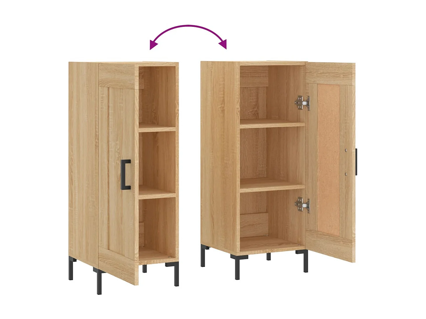 Credenza in rovere Sonoma 34,5x34x90 cm in legno ingegnerizzato