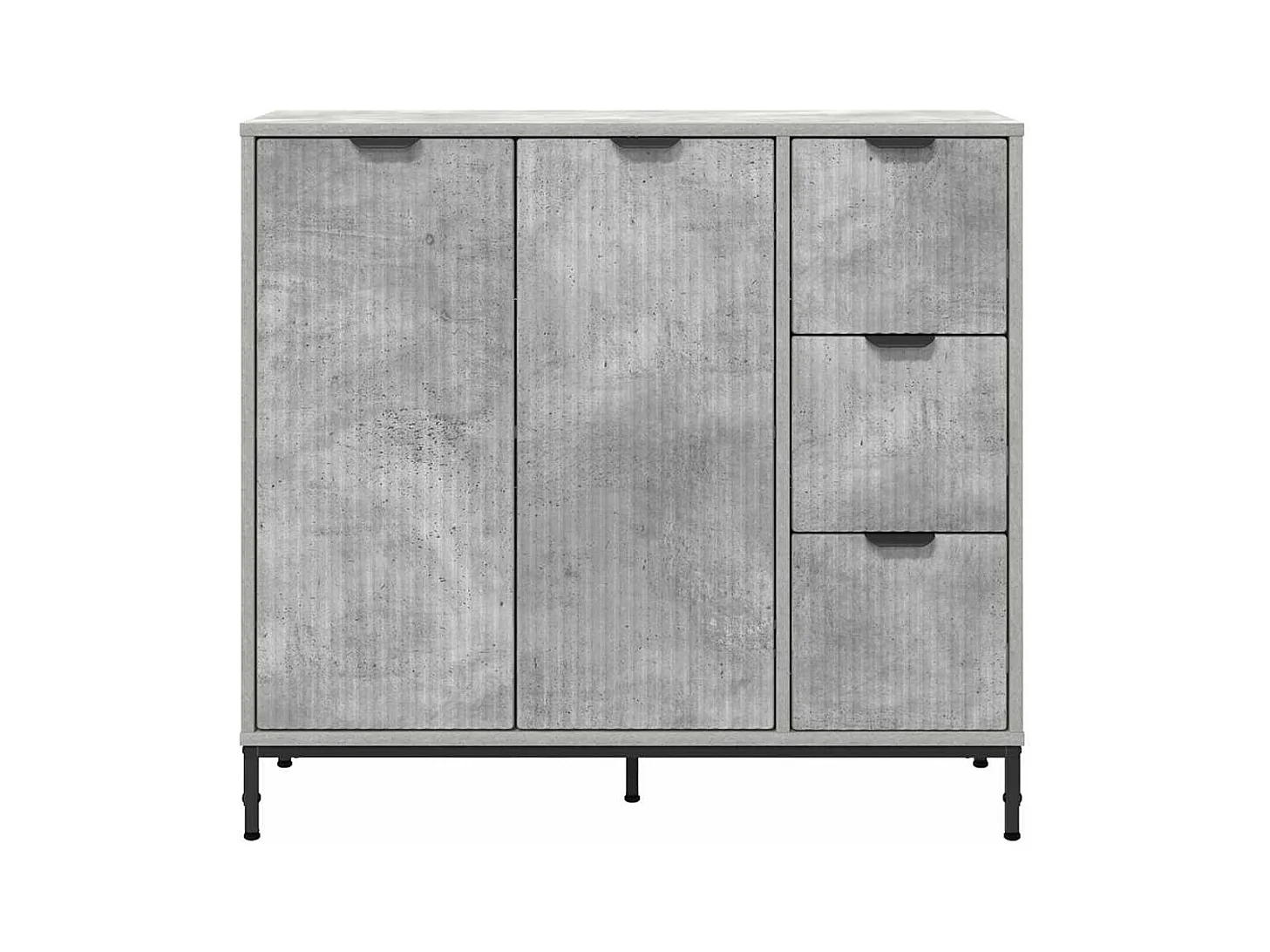 Sideboard Betongrau 89,5 x 33 x 82 cm Holzwerkstoff