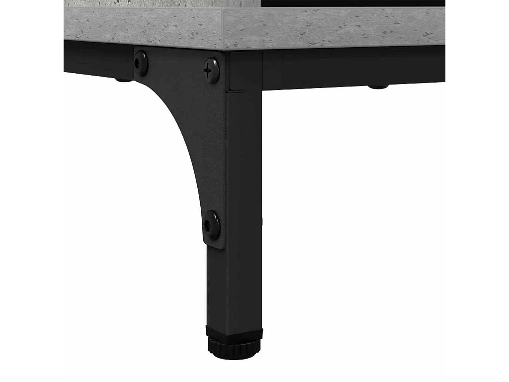 Sideboard Betongrau 89,5 x 33 x 82 cm Holzwerkstoff