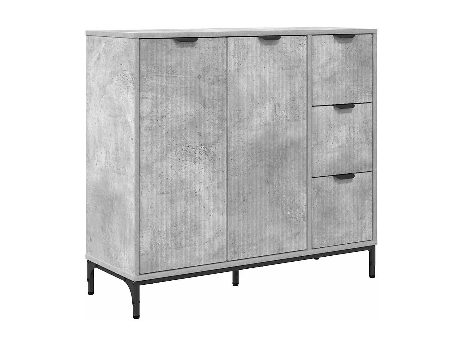 Buffet Gris béton 89,5 x 33 x 82 cm Bois d'ingénierie