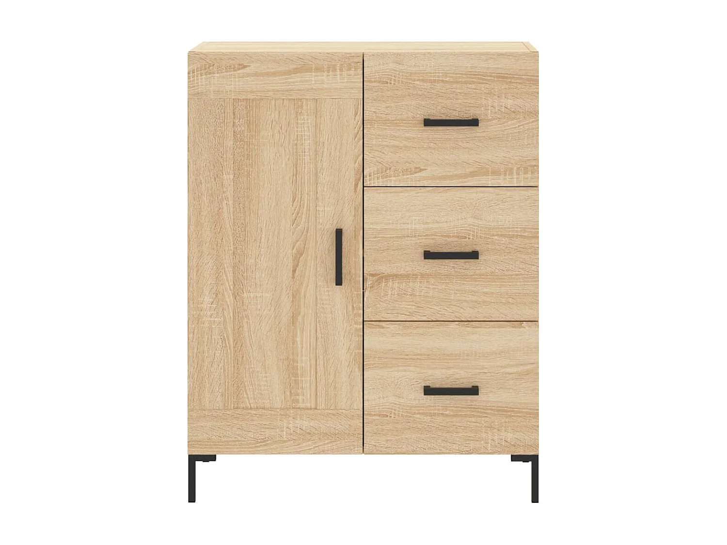 Credenza alta in rovere Sonoma 69,5x34x180 cm Legno ingegnerizzato
