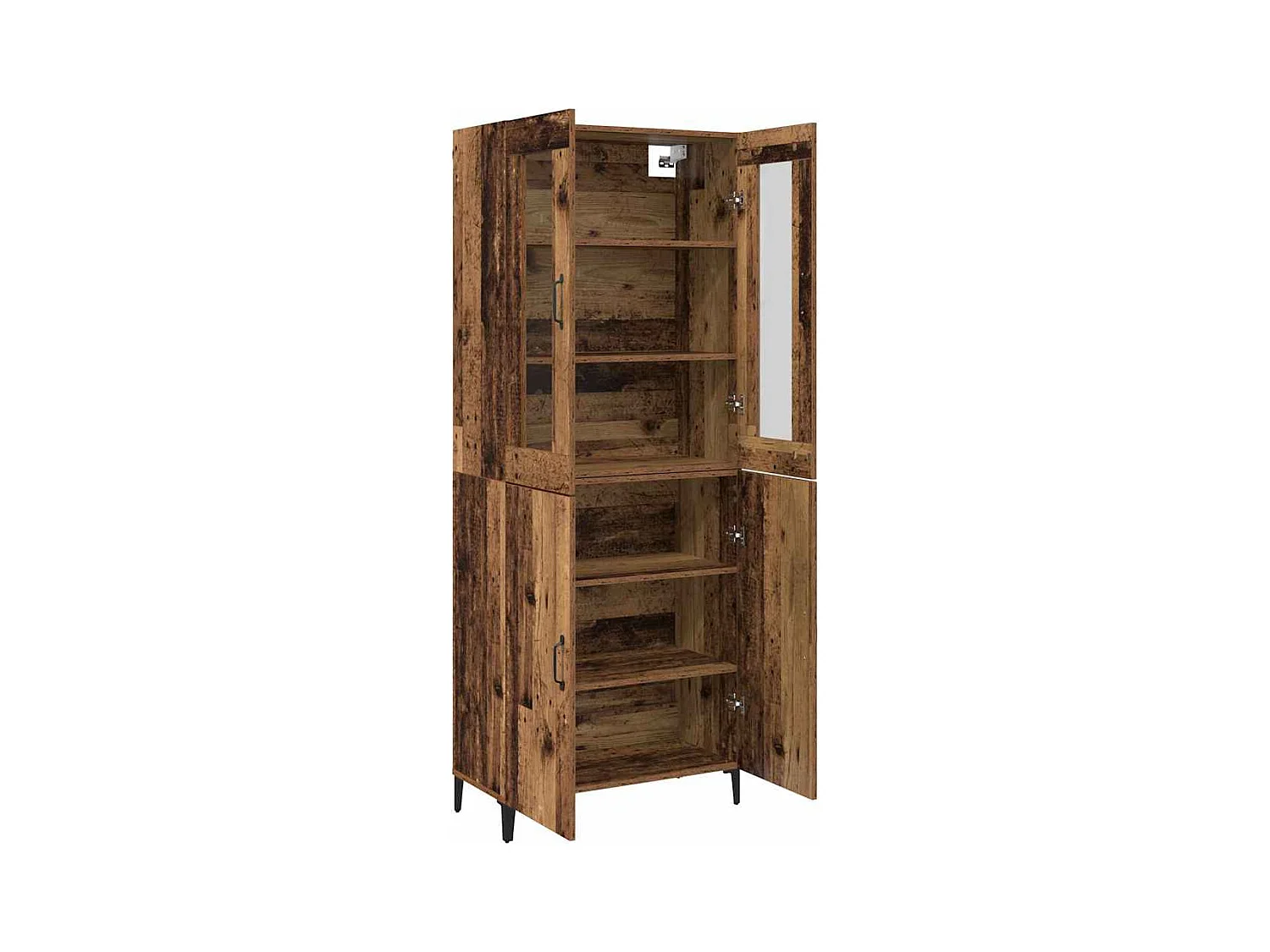 Mobile alto 2 pezzi Legno antico 69,5 x 34 x 180 cm