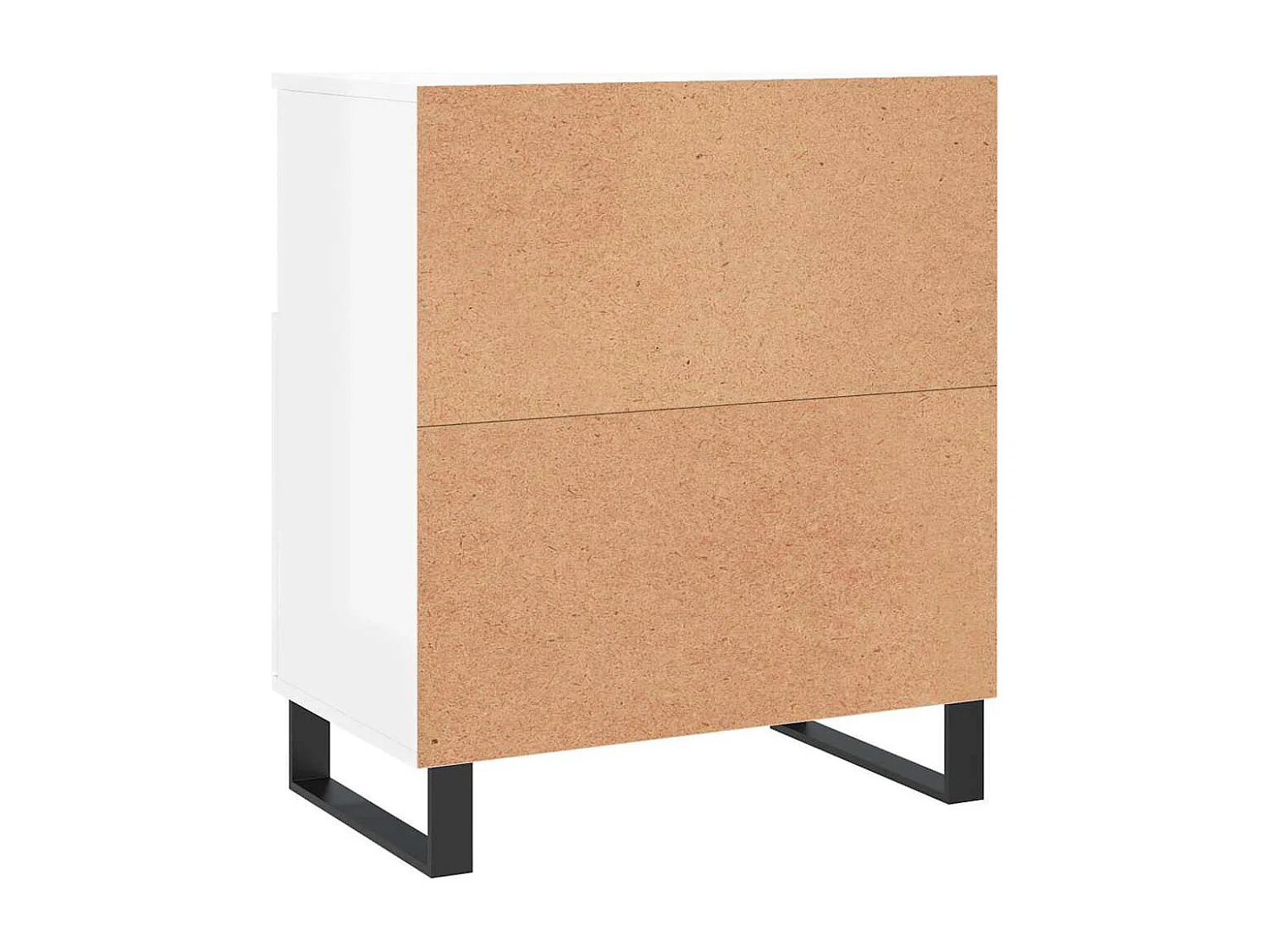 Buffet Blanc brillant 60x35x70 cm Bois d'ingénierie