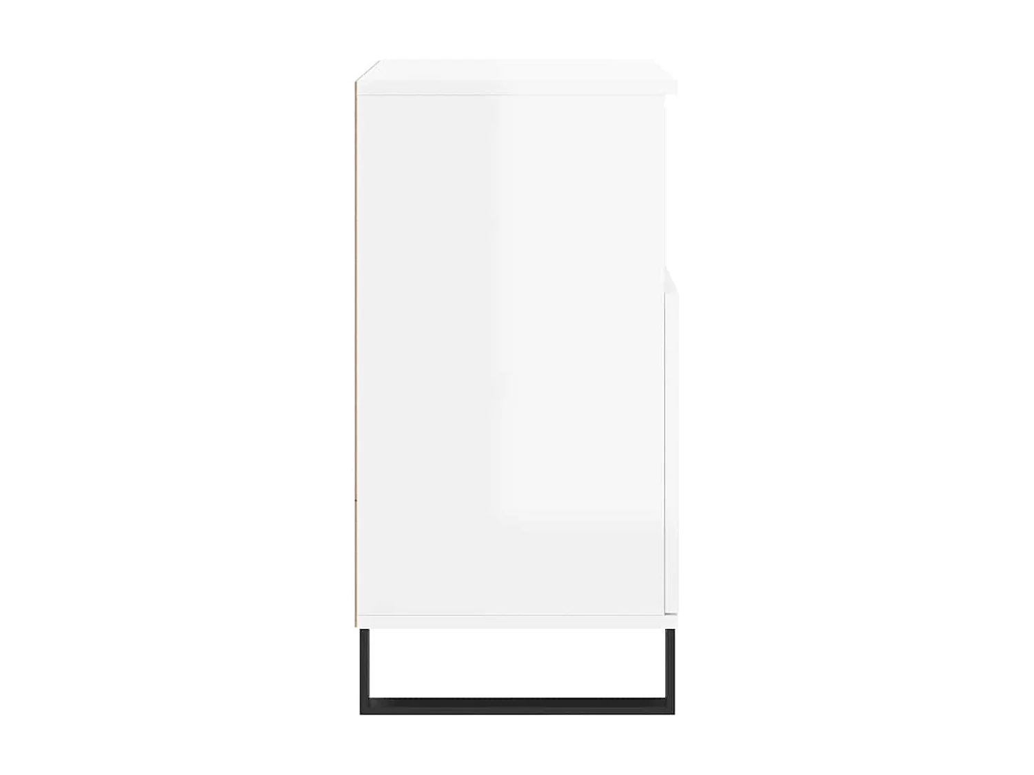 Buffet Blanc brillant 60x35x70 cm Bois d'ingénierie