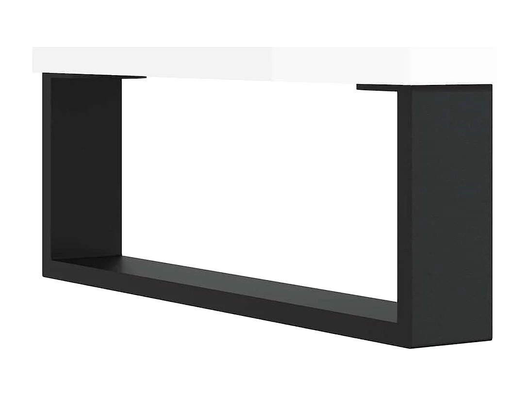 Buffet Blanc brillant 60x35x70 cm Bois d'ingénierie